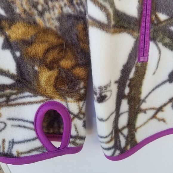 MOSSY OAK Fleece Half ZIP UP JACKET. SIZE S, 4-6 - Picture 11 of 14